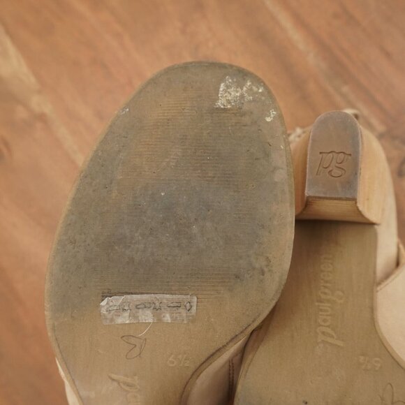 Paul Green Womens Lexi Booties Boots Open Toe Block Heel Beige 6.5 UK / 9 US - Picture 11 of 11